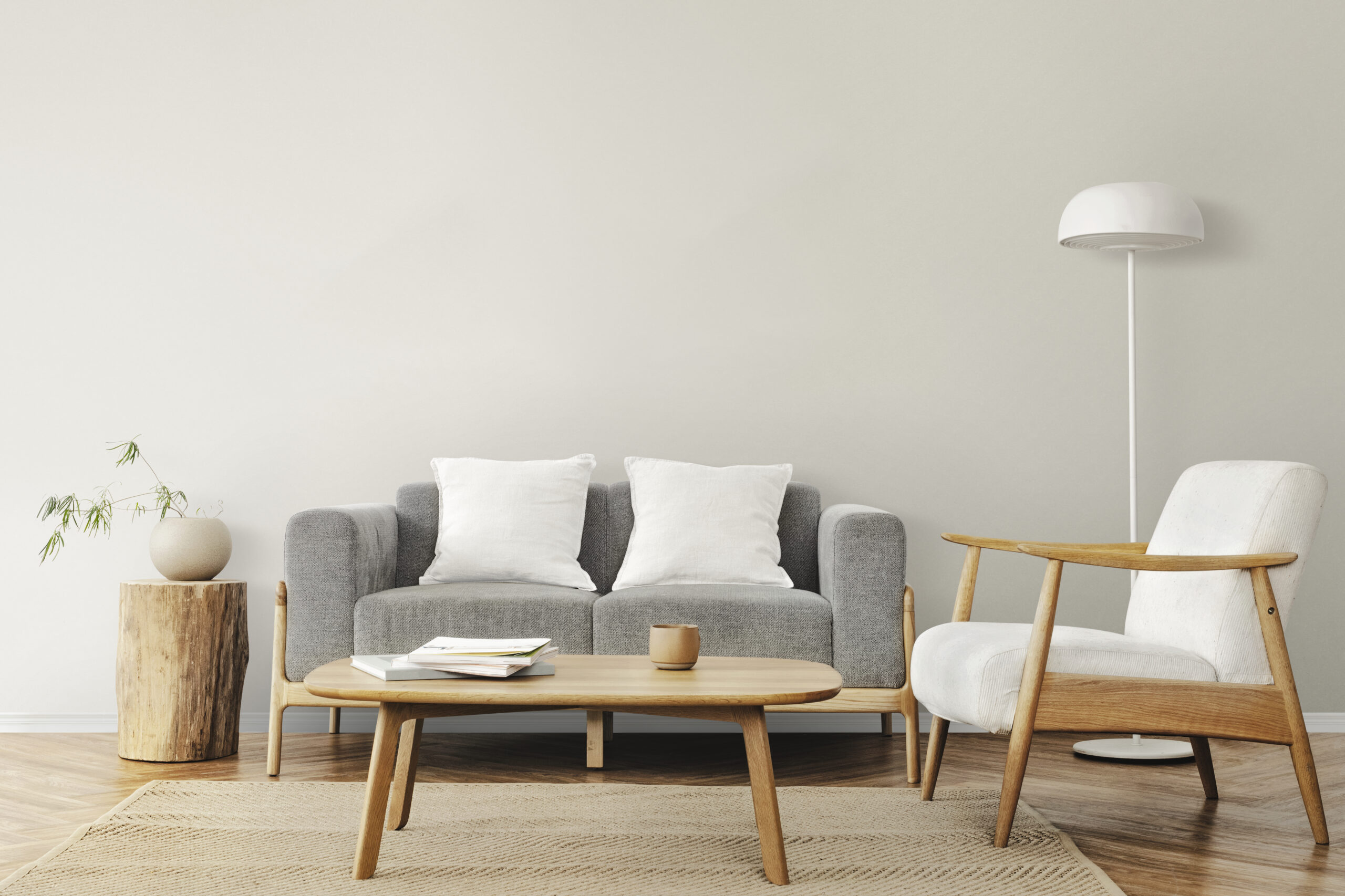 living room in scandinavian interior design